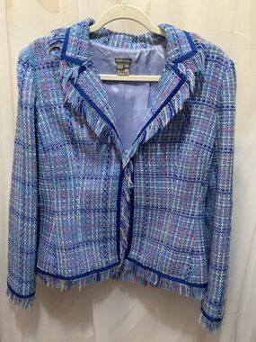 Anthracite Plaid Tweed Blazer
